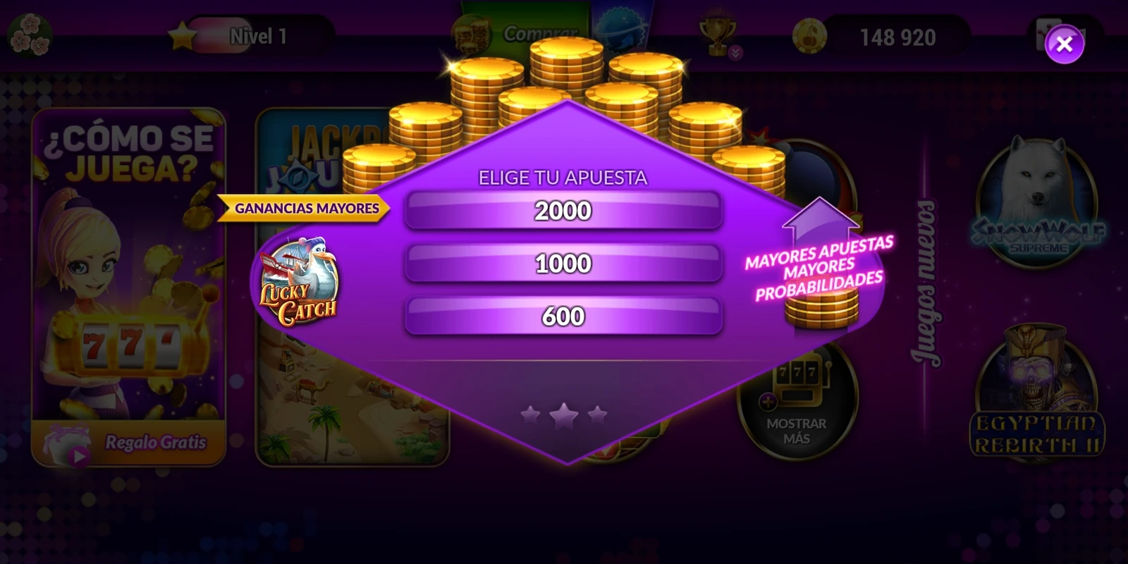 Capture d'écran My Jackpot — table de live casino sur mobile